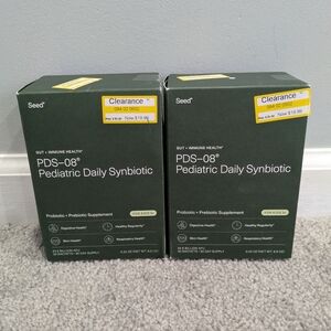 2 Lot New Seed PDS-08 Pediatric Daily Synbiotic 60 Day Supply Probiotic Exp 2026